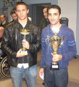 Ivan &agrave; gauche 1er open B et William champion du Loiret