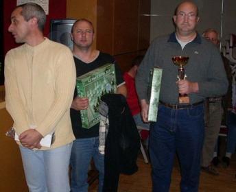 Les vainqueurs du tournoi A de gauche &agrave; droite Didier LAVAUD, Richard MIETLICKI, Denis GILLES