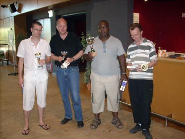 Les quatre premiers ex-aequo du tournoi A