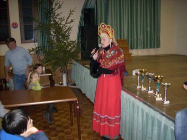 Madame Laconte pendant la remise des r&eacute;compenses