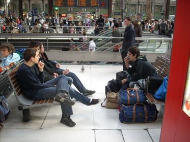 &agrave; la gare de Lyon